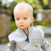 Maxwell Pullover with Bear Pocket, Grey - Sweatshirts - 2