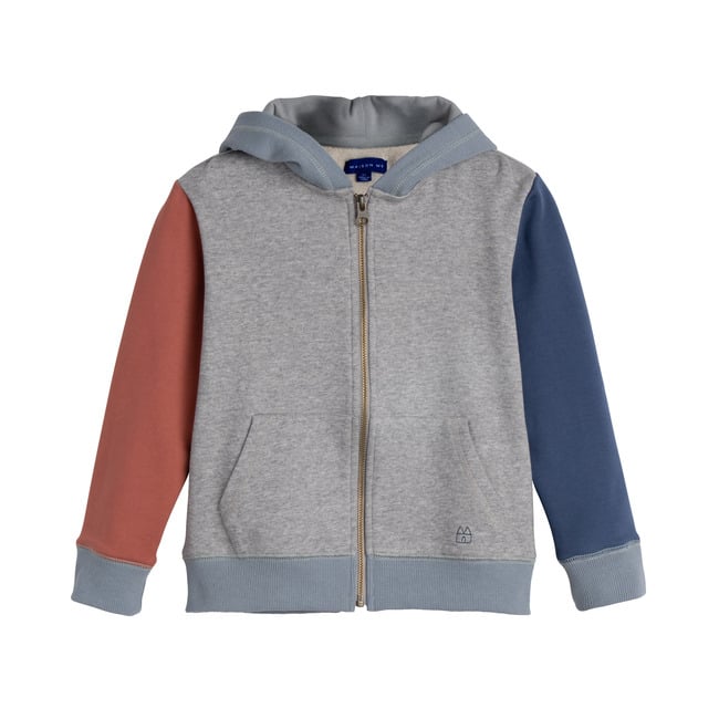 Bingo Colorblock Hoodie, Grey Multi - Sweatshirts - 1
