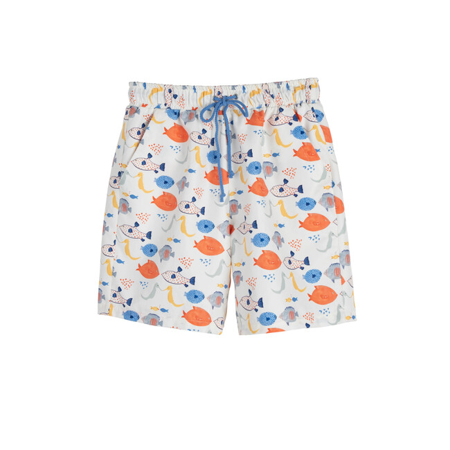 Men's Christopher Swim Trunk, Kissing Fish