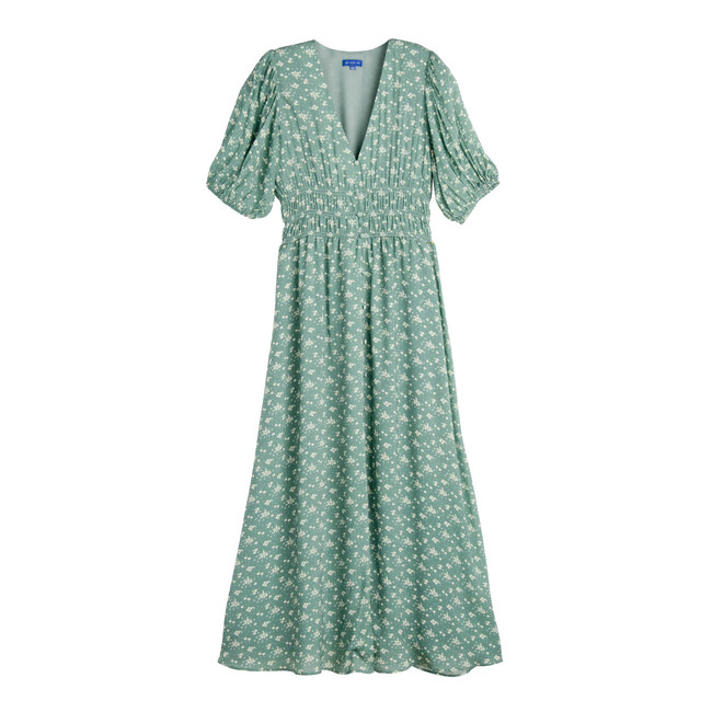 Women's Margherita Dress, Sage Floral - Dresses - 1
