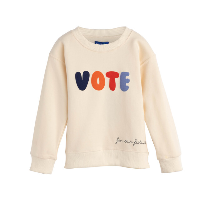 Vote Sweatshirt, Cream - Sweatshirts - 1