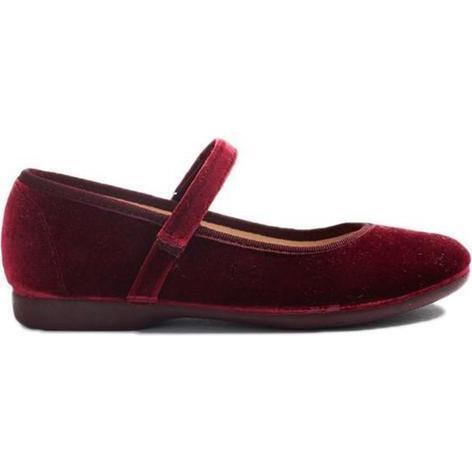 Velvet Mary Janes, Classic Burgundy - Childrenchic Shoes | Maisonette