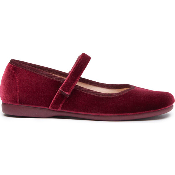 Classic Velvet Mary Janes, Burgundy - Childrenchic Shoes | Maisonette