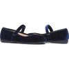 Velvet Mary Janes, Classic Navy - Mary Janes - 1 - thumbnail