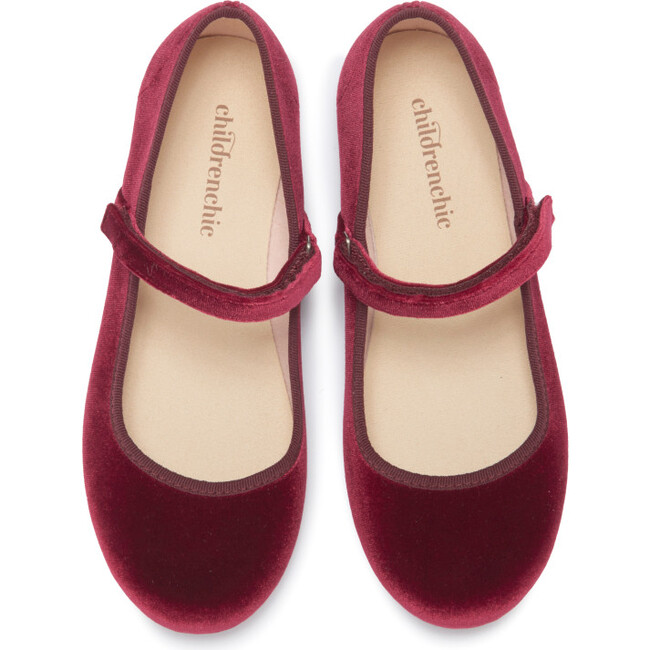 Classic Velvet Mary Janes, Burgundy - Childrenchic Shoes | Maisonette