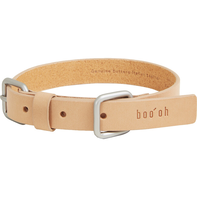 Lumi Collar, Silver and Tan - Collars, Leashes & Harnesses - 1