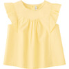 Ruffle Sleeve Blouse, Daffodil Yellow - Blouses - 1 - thumbnail