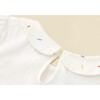 Puff Sleeve Polo with Sprinkle Collar, Bright White - Blouses - 2 - thumbnail