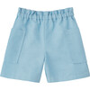 Paperbag Waist Shorts, Cendre Blue - Shorts - 1 - thumbnail