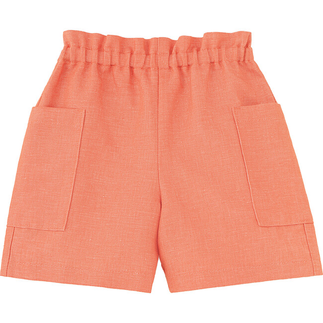 Paperbag Waist Shorts, Burnt Sienna - Shorts - 1