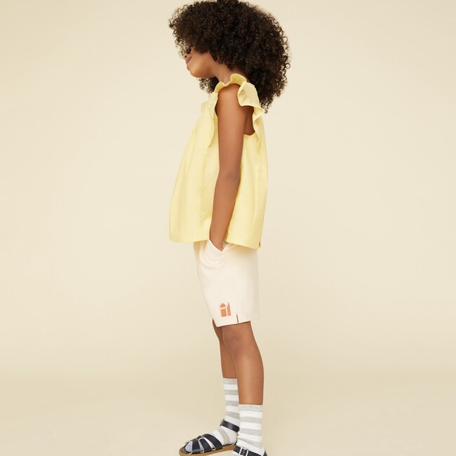 Ruffle Sleeve Blouse, Daffodil Yellow - Blouses - 6