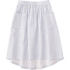 Hi-Low Midi Skirt, Blue - Skirts - 1 - thumbnail