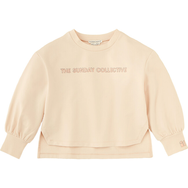 Blouson Sleeve Sweatshirt, Soft Tan