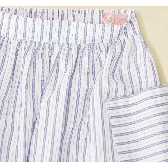 Hi-Low Midi Skirt, Blue - Skirts - 6