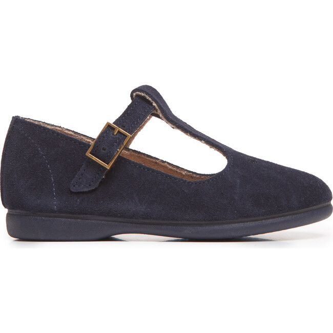 Suede Spectator T-band Shoes, Navy - Mary Janes - 1