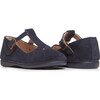 Suede Spectator T-band Shoes, Navy - Mary Janes - 2