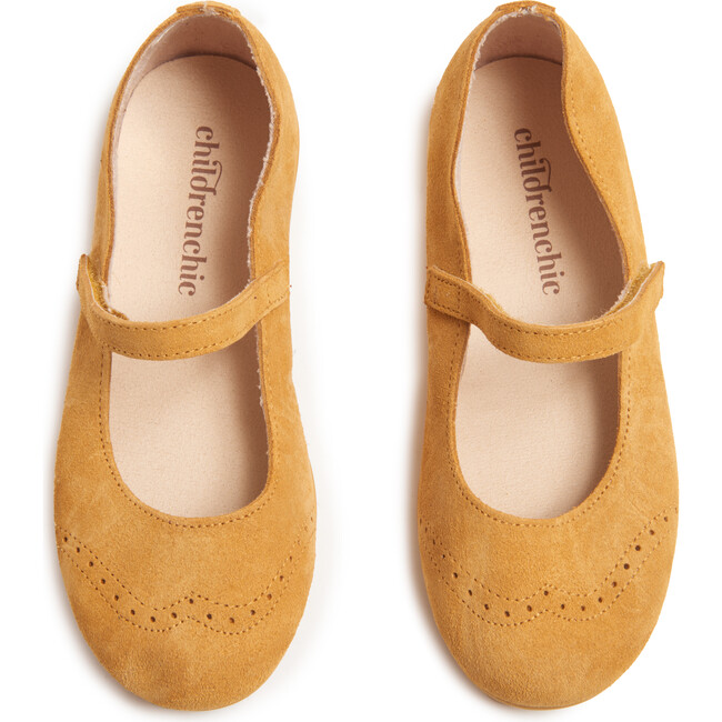 Suede Spectator Mary Janes, Marigold - Mary Janes - 3