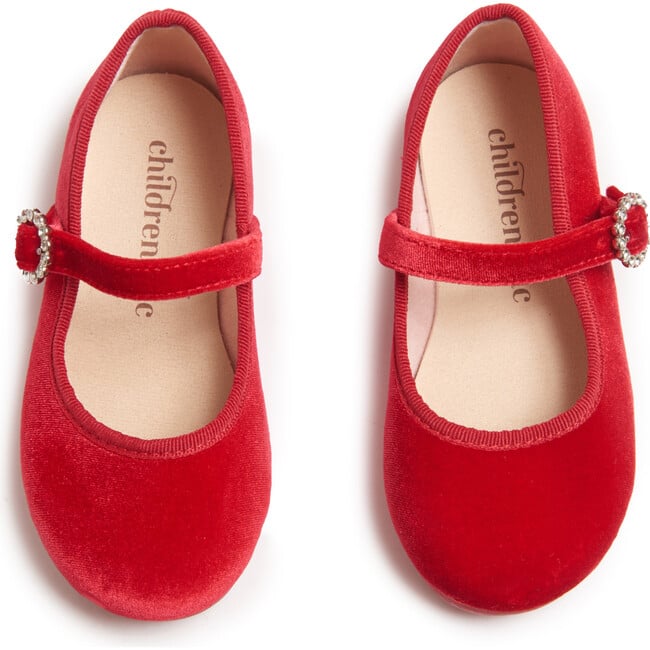 Classic Velvet Mary Janes, Holiday Red - Mary Janes - 3