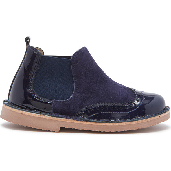 Classic Patent Chelsea Boot, Navy