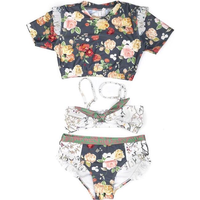 Tabby 3 Piece Set, Grey and White - Two Pieces - 1