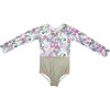 Longsleeve Tie Back One Piece, Violet - One Pieces - 1 - thumbnail