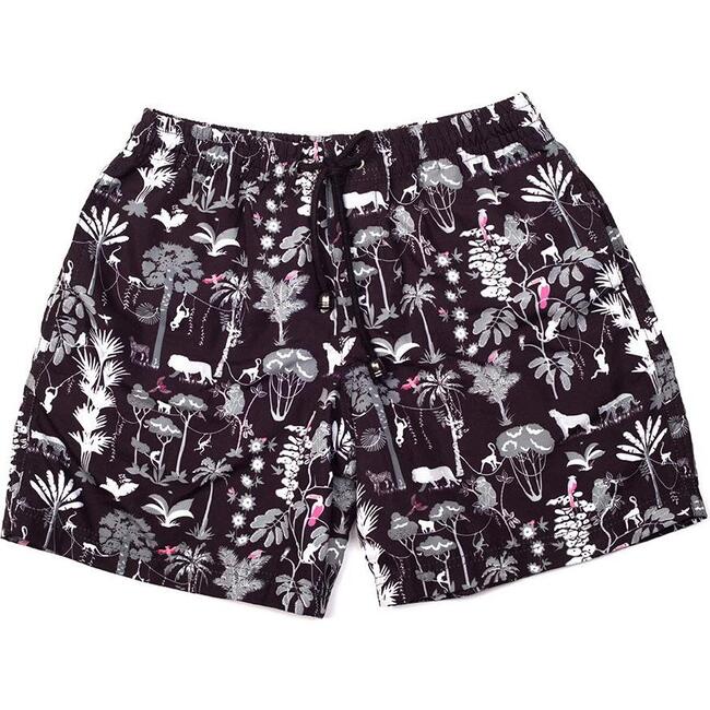 Board Shorts, Black jungle - Swim Trunks - 1