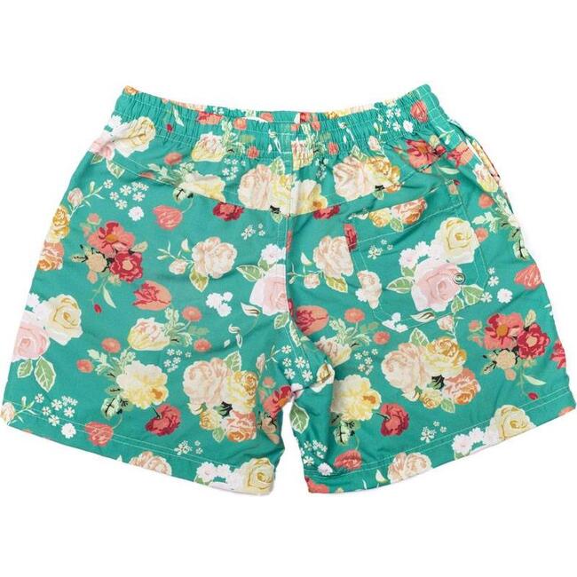 Boys board shorts, Rose Green - Swim Trunks - 3
