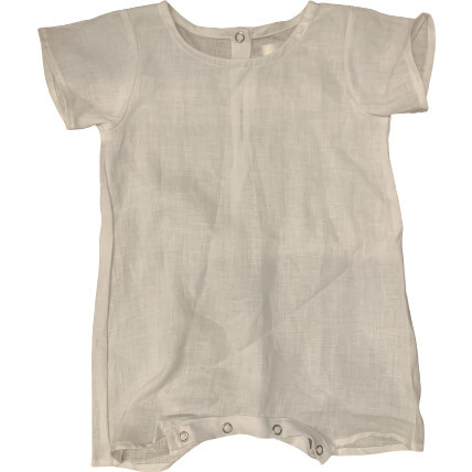 Linen Romper, Cloud - Rompers - 1