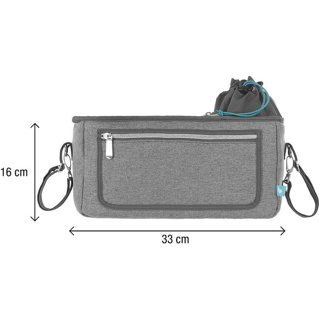 Stroller Organizer, Grey - Stroller Accessories - 4
