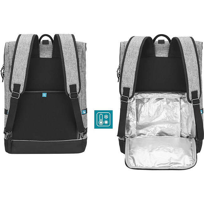 Sancy Backpack, Grey - Diaper Bags - 2