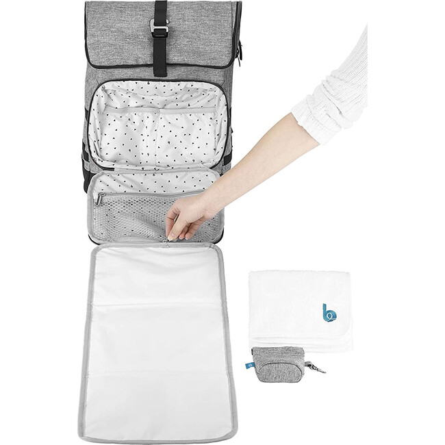 Sancy Backpack, Grey - Diaper Bags - 3