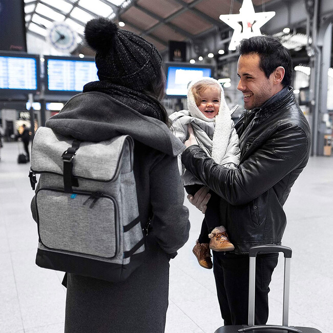 Sancy Backpack, Grey - Diaper Bags - 4