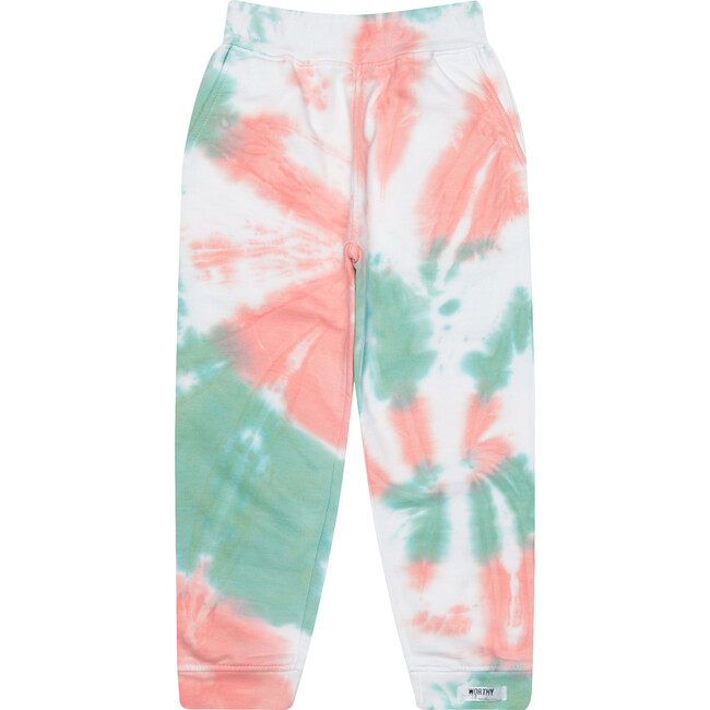 Youth Tie Dye Joggers, Coral Trails