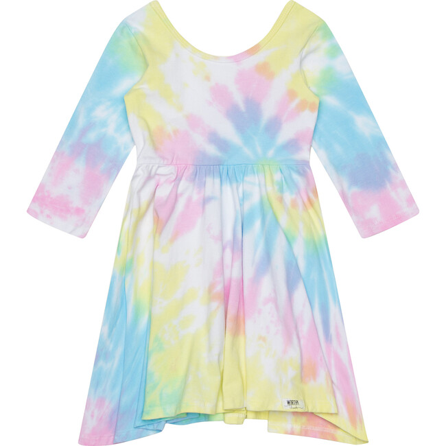 Twirly Dress, Pastel Multi Tie Dye - Dresses - 1