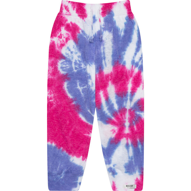 Joggers, Pink Hydrangea Tie Dye - Sweatpants - 1