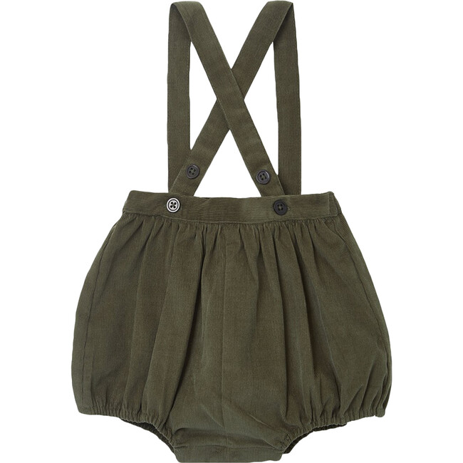 Pare Baby Romper, Olive - Rompers - 1