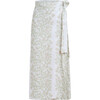 Women's Wrap Skirt, Beige Bougainvillea - Skirts - 1 - thumbnail