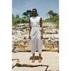 Women's Wrap Skirt, Beige Bougainvillea - Skirts - 2