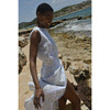 Women's Wrap Skirt, Beige Bougainvillea - Skirts - 3