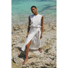 Women's Wrap Skirt, Beige Bougainvillea - Skirts - 4