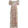 Women's Short-Sleeve Maxi Dress, Multi Floral - Dresses - 1 - thumbnail