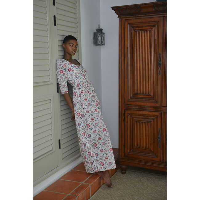 Women's Scoop Neck Maxi Dress, Liberty Floral - Dresses - 2