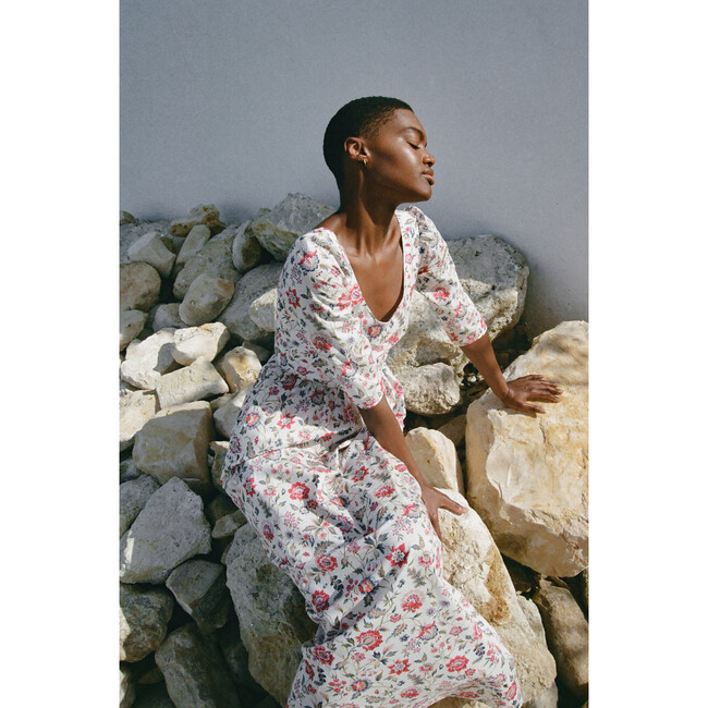 Women's Scoop Neck Maxi Dress, Liberty Floral - Dresses - 3