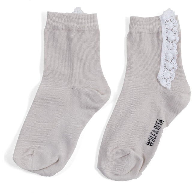Lace Socks, Ecru