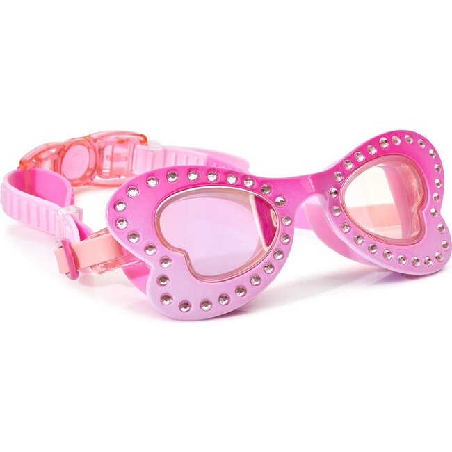 Pink Wings Flutter Fly Swim Goggles, Pink