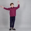 Reece Camp Shirt, Navy Red Check - Shirts - 2