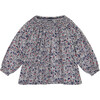 Georgina Smocked Top, Abstract Floral - Shirts - 1 - thumbnail