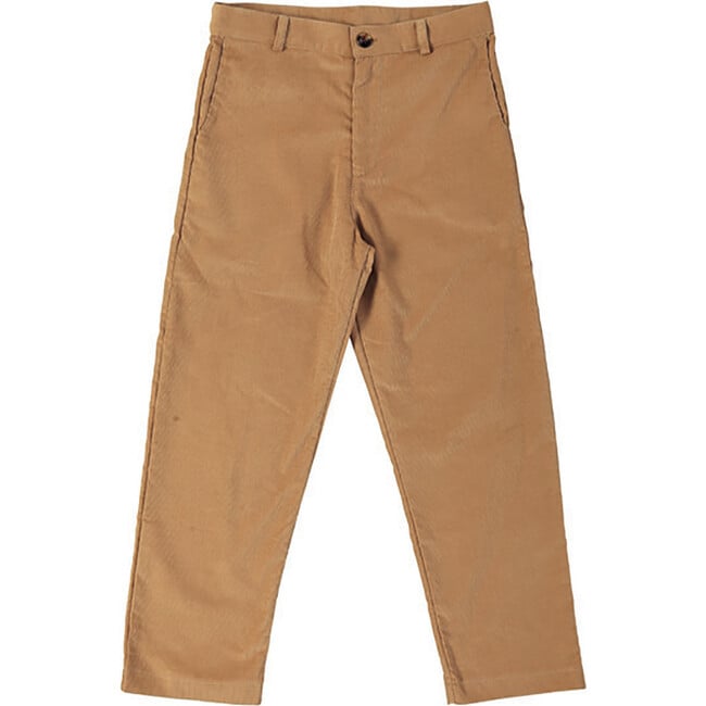 Alex Flat Front Pant, Khaki Corduroy