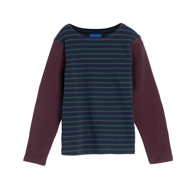 Sloane Mixed Stripe LS Shirt, Navy Multi - Shirts - 1
