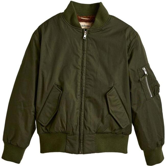 Hany Bomber Jacket, Khaki Green - Jackets - 1